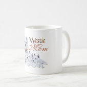 Mug Terrier Blanc de West Highland Maman et chiots (Devant droit)