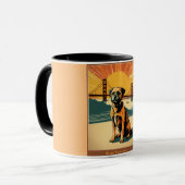 Mug terrier de border, modernité du milieu du siècle,  (Devant gauche)