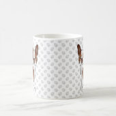 Mug Térrier de Boston rouge et blanc Dessin animé Chie (Centre)