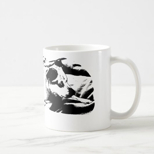 Mug Terrier de garde sur la couverture hivernale (Droite)