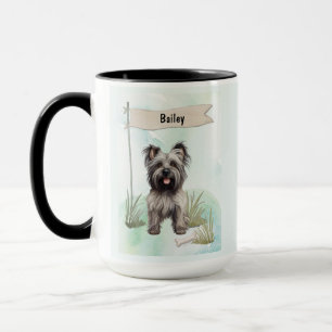 Mug Térrier de Skye Aquarelle Chien Personnalisé