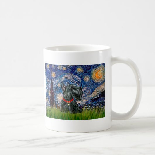 Mug Térrier écossais 12c -Nuit étoilée (Droite)