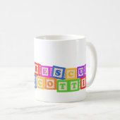 Mug Térrier écossais avec un collier bleu (Devant droit)