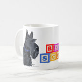 Mug Térrier écossais avec un collier bleu (Devant gauche)