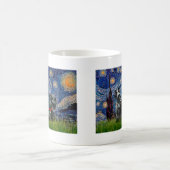 Mug Terrier écossais (deux noirs) - Nuit étoilée (Centre)