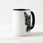 Mug Terrier Écossais Noir (Devant droit)