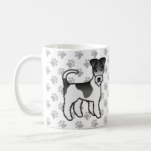 Mug Térrier Fox à poil dur noir et blanc Chien de dess