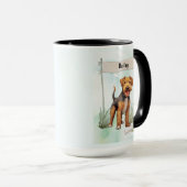 Mug Terrier Gallois Aquarelle Chien Personnalisé (Devant droit)