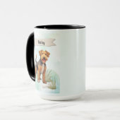 Mug Terrier Gallois Aquarelle Chien Personnalisé (Devant gauche)