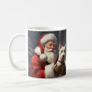 Mug Terrier Renard à Poil Dur Père Noël Noël Festif