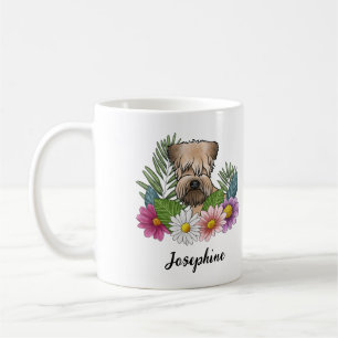 Mug Terrier Roue À Fleurs Et Nom