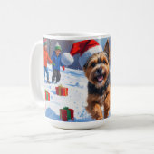 Mug Terrier tibétain coule dans la neige avec Casquett (Devant gauche)