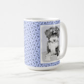 Mug Terrier tibétain peignant - art original mignon de (Devant droit)