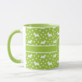 Mug Terriers écossais blancs (Chiens écossais) Lime ve (Gauche)