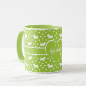 Mug Terriers écossais blancs (Chiens écossais) Lime ve (Devant gauche)
