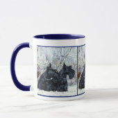 Mug Terriers écossais en hiver (Gauche)