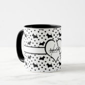 Mug Terriers écossais noirs (Chiens écossais) - Blanc (Devant gauche)