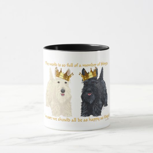 Mug Térriers Écossais Pensées Heureuses (Centre)