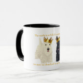Mug Térriers Écossais Pensées Heureuses (Devant gauche)
