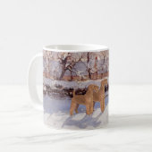 Mug Terriers Irlandais en Hiver (Devant gauche)