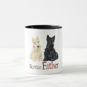 Mug Terriers roux et noirs père Scottish Terrier