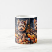 Mug Terrorisant Biewer Terrier Halloween avec citrouil (Centre)