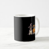 Mug Terrorisant Fantôme Rat Terrier Citrouille Hallowe (Devant droit)