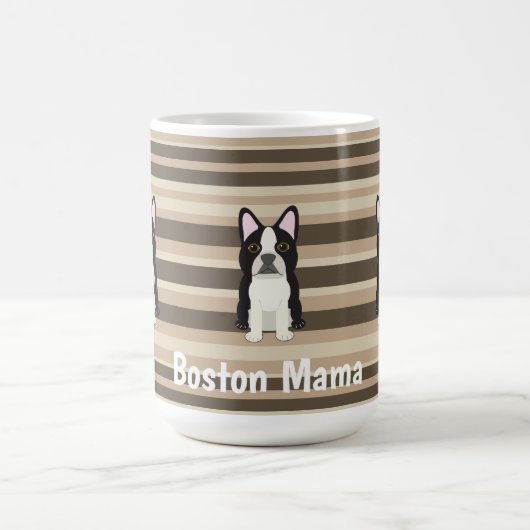 Mug Tervueren de Boston, Maman Boston Neutre rayé (Centre)