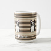 Mug Tervueren de Boston, Maman Boston Neutre rayé (Devant droit)