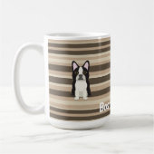 Mug Tervueren de Boston, Maman Boston Neutre rayé (Gauche)