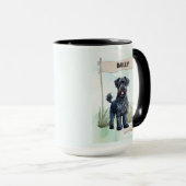 Mug Tervueren Kerry Blue personnalisé aquarelle (Devant droit)