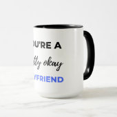 Mug T'es un bon copain Noir (Devant droit)