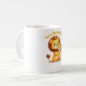 Mug T'es un petit papa 🦁 mignon café Lion (Devant gauche)