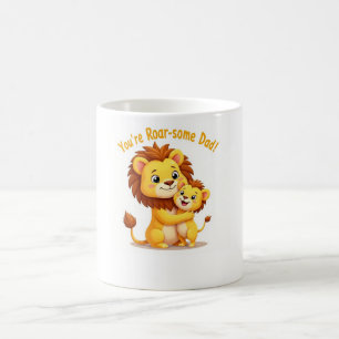 Mug T'es un petit papa 🦁 mignon café Lion