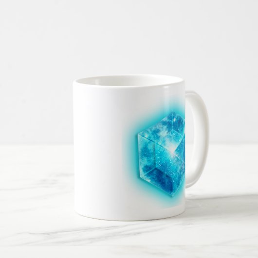 Mug Tesseract, hypercube 4D, hypercube (Devant droit)