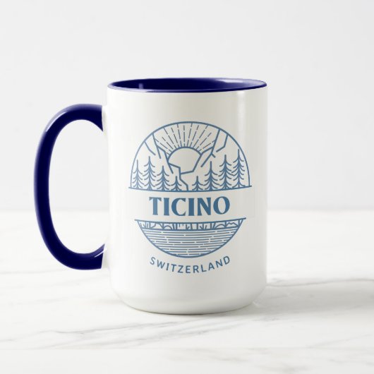 Mug Tessin, Suisse | Paysage minimal (Gauche)