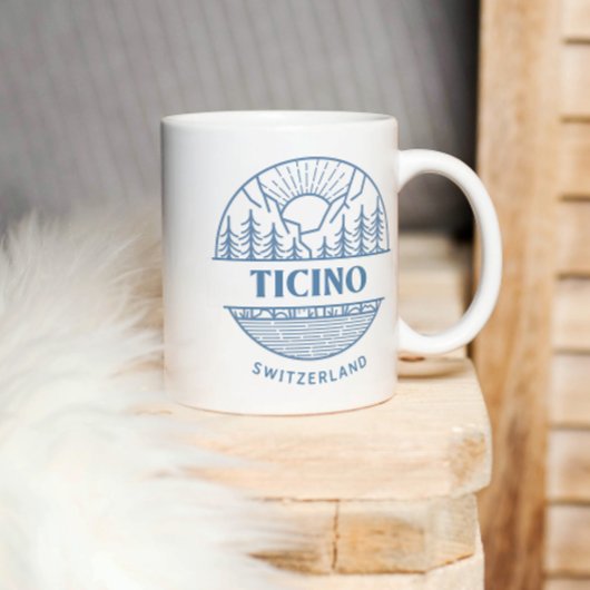 Mug Tessin, Suisse | Paysage minimal
