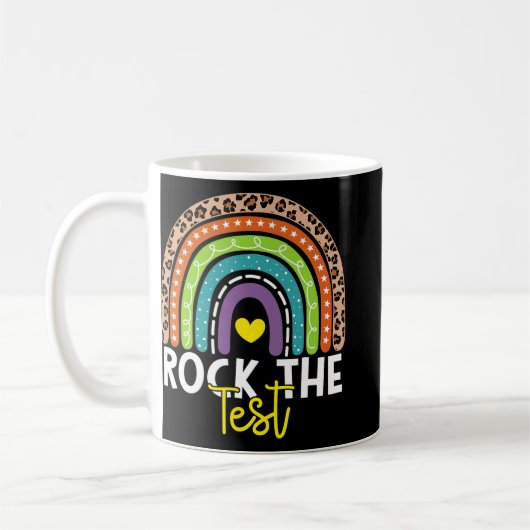 Mug Test Day Rock The Test Rainbow Teacher Test Day (Gauche)