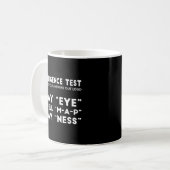 Mug Test Eye Map Ness Funny Joke Fête des pères (Devant gauche)