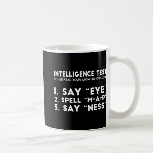 Mug Test Eye Map Ness Funny Joke Fête des pères (Droite)