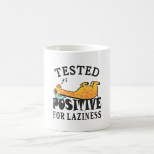 Mug Testé positif à la paresse Girafe
