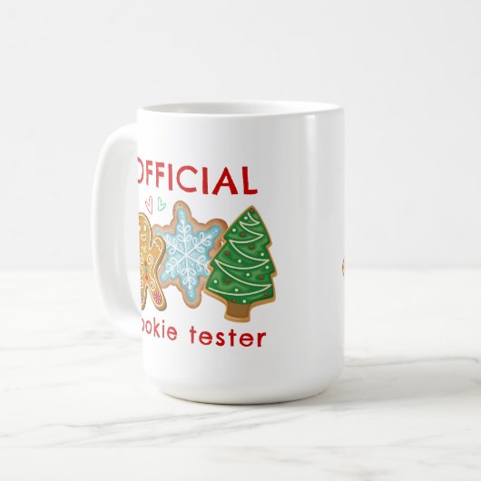 Mug Tester officiel Cookie Funny Noël (Devant gauche)