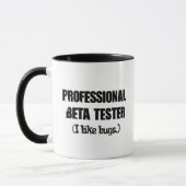 Mug testeur bêta professionnel (aime les bogues) (Gauche)