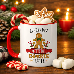 Mug Testeur de biscuits officiel nom personnalisé