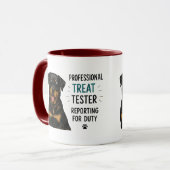 Mug 🐾 Testeur de friandises professionnel Citation dr (Devant gauche)