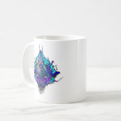 Mug Tête Alien - bleu et violet (Devant gauche)