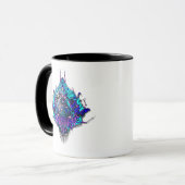 Mug Tête Alien - bleu et violet (Devant gauche)