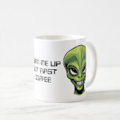 Mug Tête Alien verte (Devant droit)