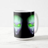 Mug Tête Alien verte (Devant droit)