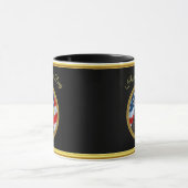 Mug Tête d'aigle et un design en feuille d'or de drape (Centre)